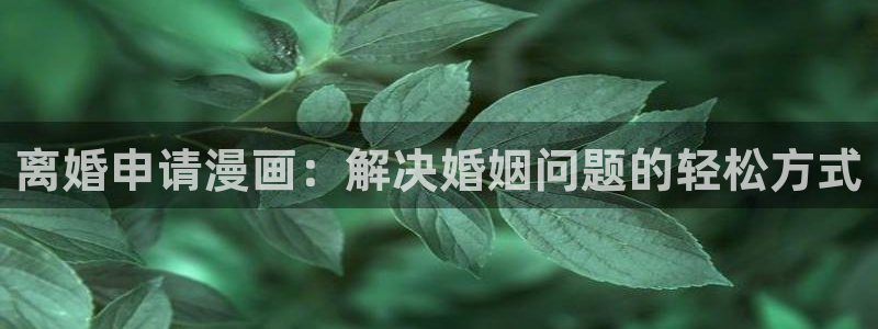 汗汗漫画中国漫画网：离婚申请漫画：解决婚姻问题的轻松方式