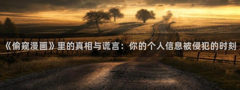 av汗汗漫画：《偷窥漫画》里的真相与谎言：你的个人信息被侵犯的时刻